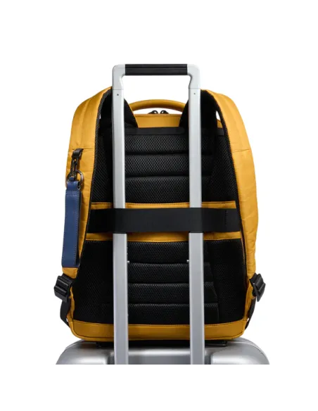 Piquadro Wollem 14" laptop and iPad® backpack, yellow