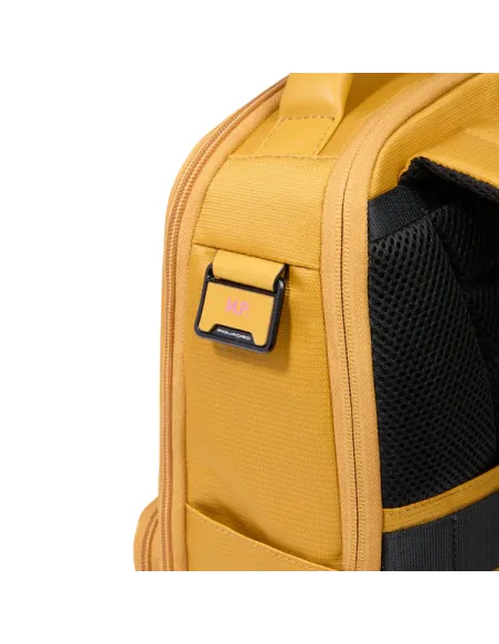 Piquadro Wollem 14" laptop and iPad® backpack, yellow