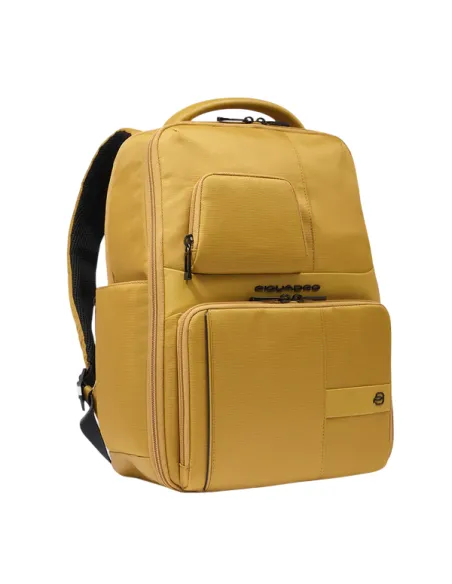 Piquadro Wollem 14" laptop and iPad® backpack, yellow