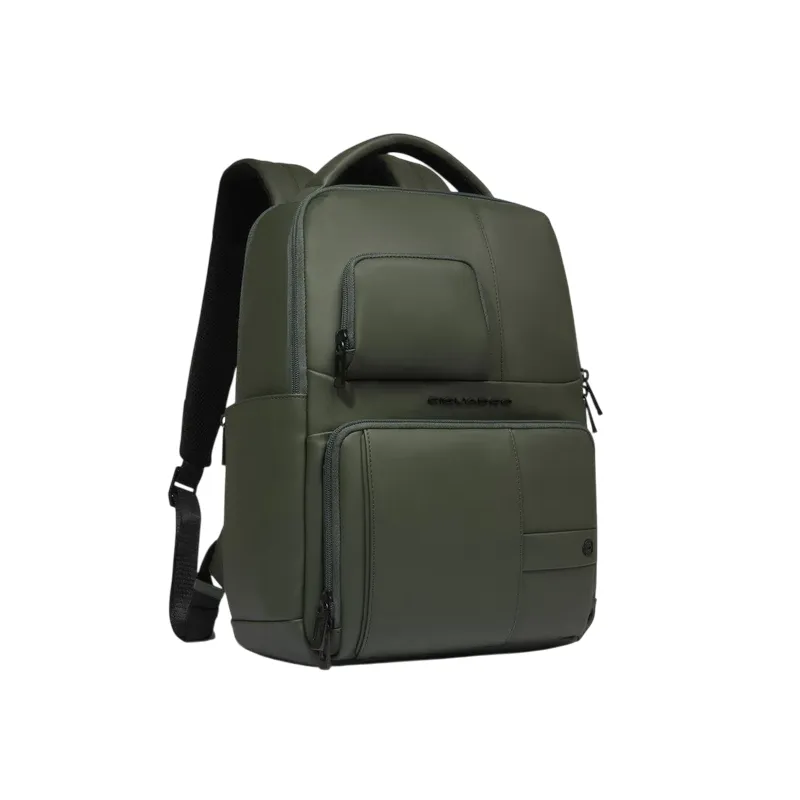 Piquadro C2OW laptop backpack in waterproof fabric, green 2