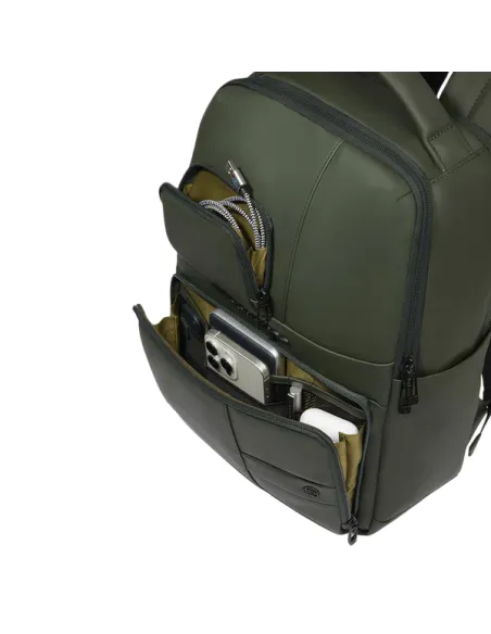 Piquadro C2OW Laptop-Rucksack aus wasserdichtem Stoff, grün