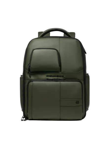 Zaino Piquadro porta pc da 15,6 in tessuto impermeabile, verde
