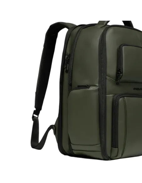 Zaino Piquadro porta pc da 15,6 in tessuto impermeabile, verde