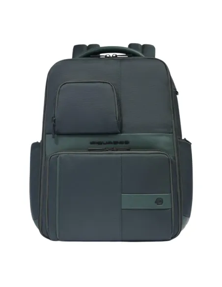 Zaino fast-check espandibile per computer con porte USB e USB Type C Piquadro Wollem, verde2