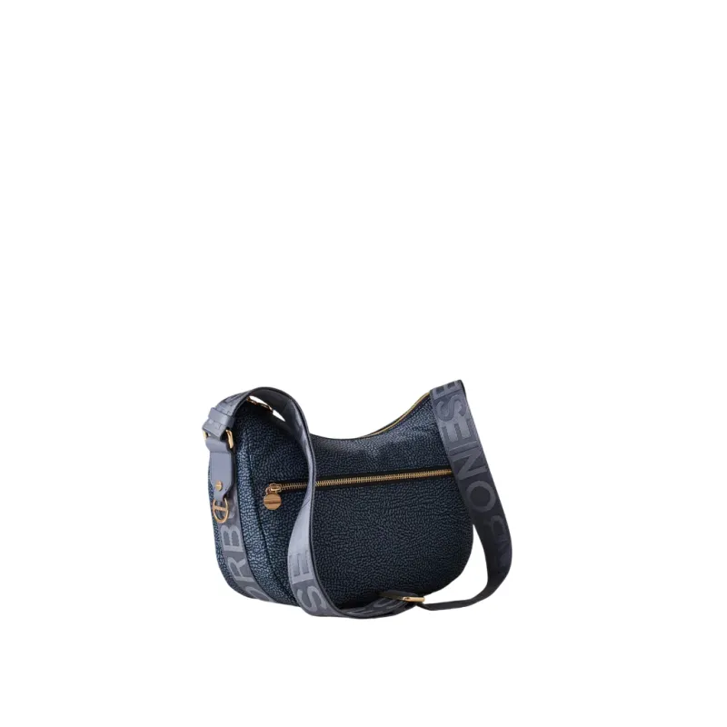 Borbonese luna bag small, denim 2