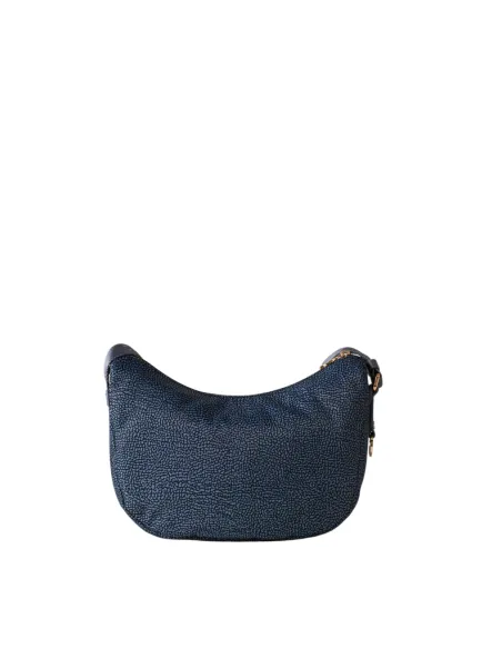 Borbonese Kleines Umhängetasche mit Fronttasche, denim