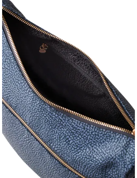 Borbonese luna bag small, denim