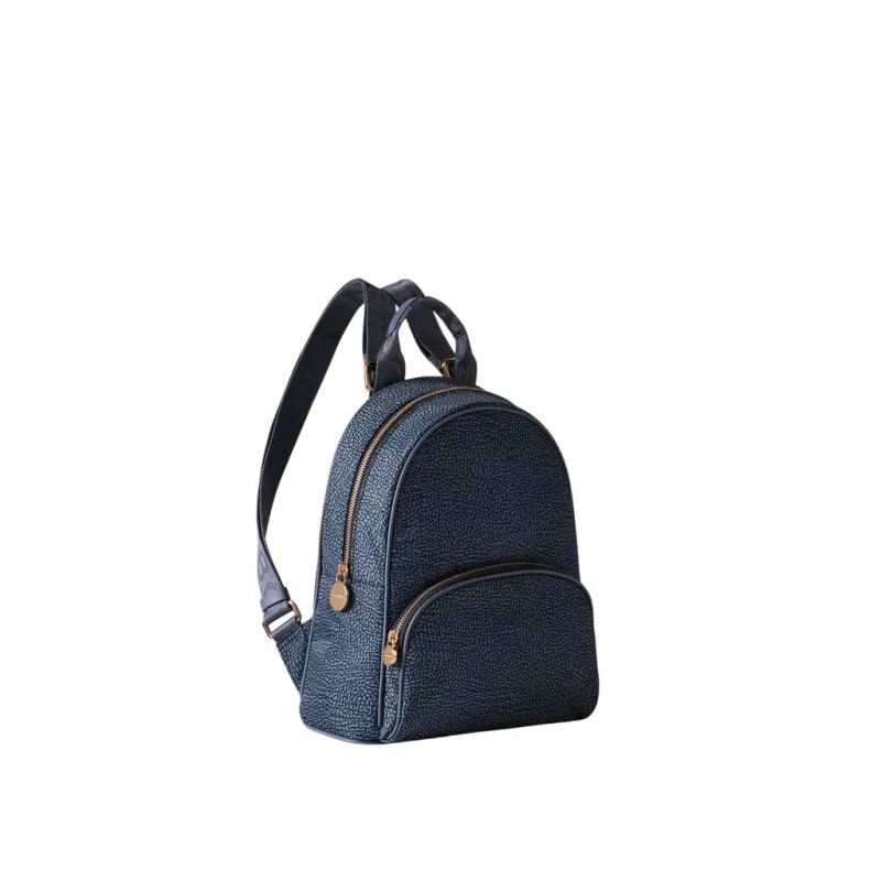 Zaino con chiusura con zip Borbonese, denim 2