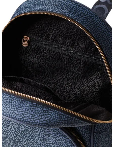 Zaino con chiusura con zip Borbonese, denim