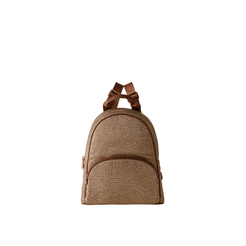 Borbonese Eco Line Damen-Rucksack, beige-braun