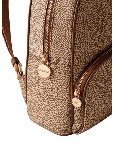 Borbonese Eco Line Damen-Rucksack, beige-braun