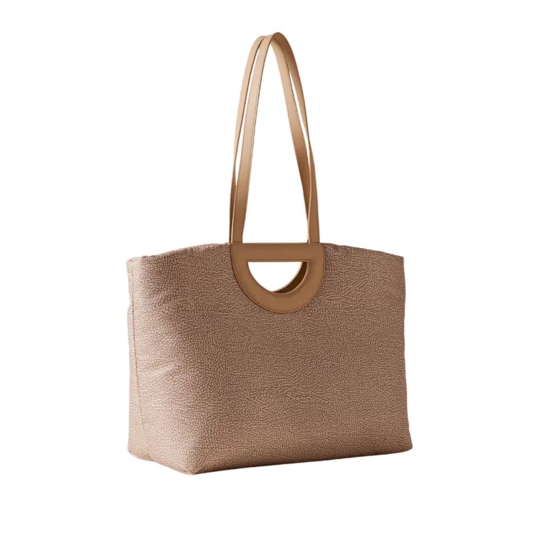 Shopping Borbonese Bouche, sabbia 2