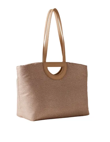 Borbonese Bouche Einkaufstasche, sand