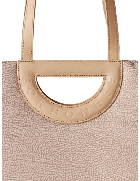 Borbonese Bouche Shopping bag, sand
