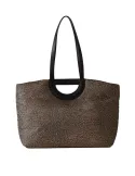 Borbonese Bouche Shopping bag, op natural-black