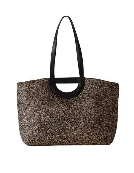 Shopping Borbonese Bouche, op naturale-nero