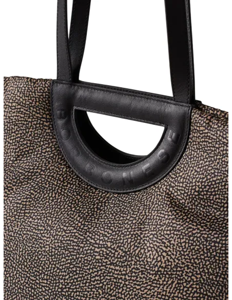 Shopping Borbonese Bouche, op naturale-nero