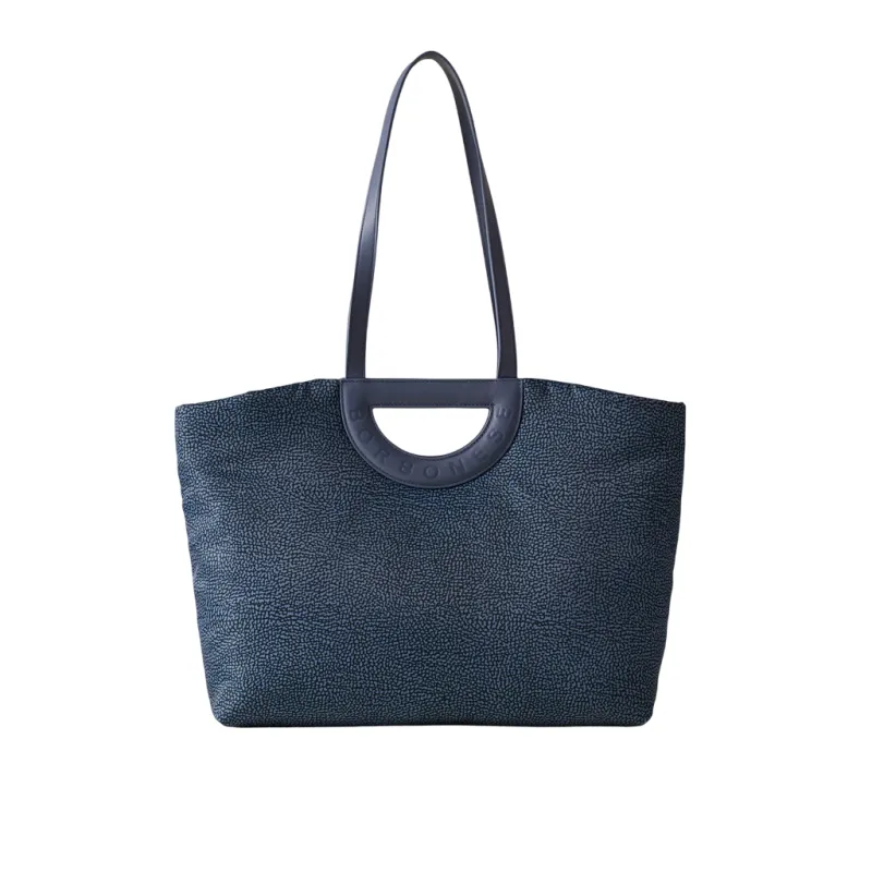 Borbonese Bouche Shopping bag, blue