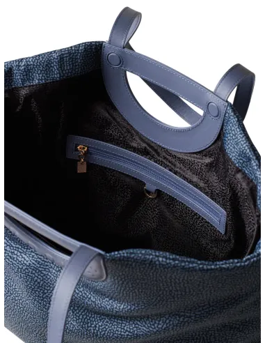 Borbonese Bouche Shopping bag, blue