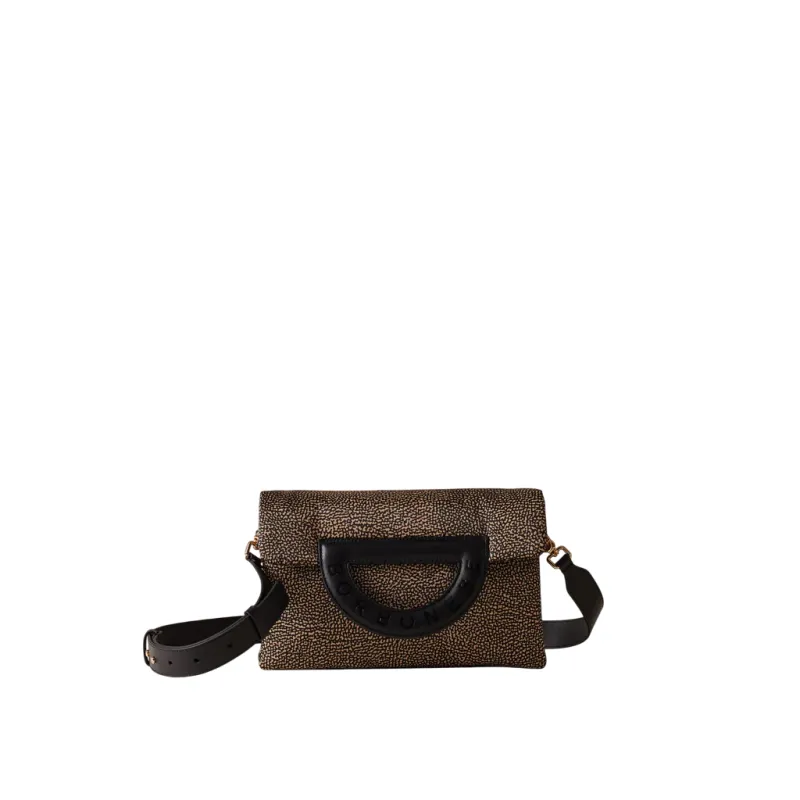 Borsa a tracolla con manico Borbonese Bouche, op...