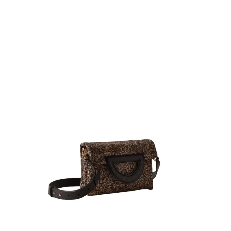 Borbonese Bouche cross-body bag, op natural-black 2