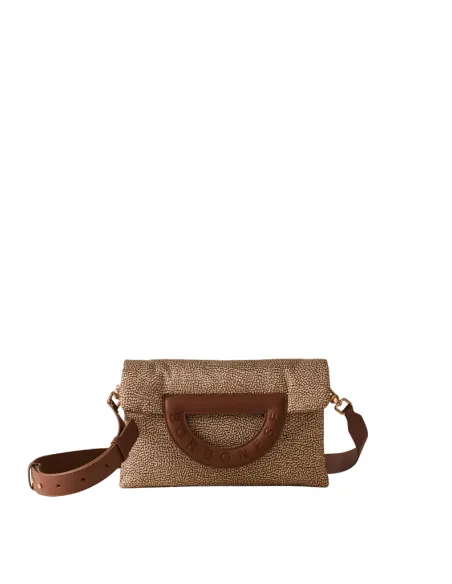 Borbonese Bouche Umhängetasche, beige