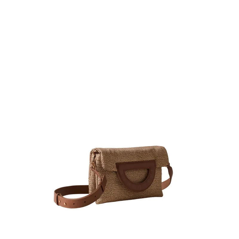 Borbonese Bouche Umhängetasche, beige 2