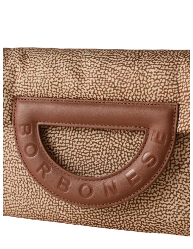 Borbonese Bouche Umhängetasche, beige