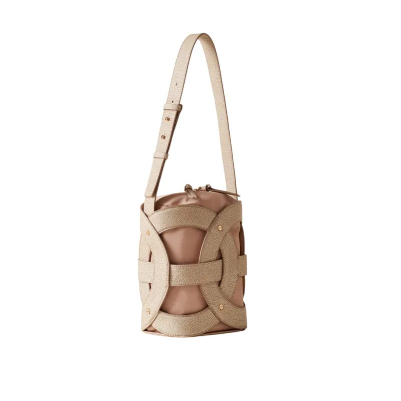 Borbonese All Round bucket bag, sand 2