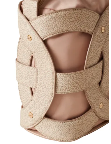 Borbonese All Round Eimertasche, sand