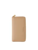 Borbonese Women's leather wallet with zip fastener, sand