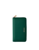 Borbonese Women's leather wallet with zip fastener, forest