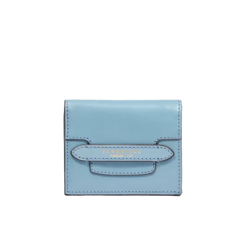 The Bridge Lucrezia small leather women's wallet, baby blue