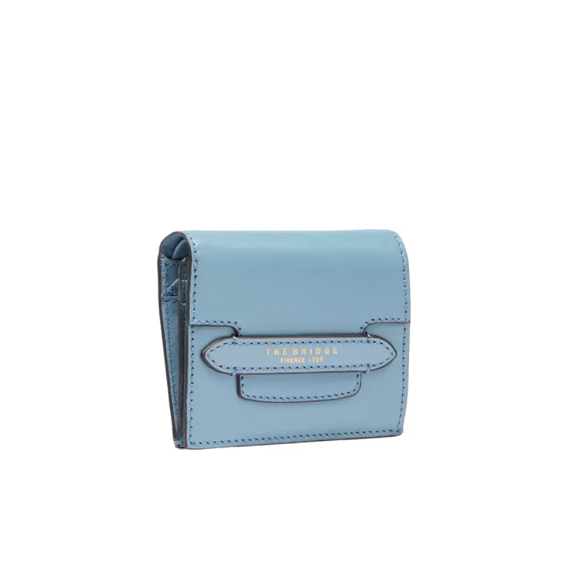Portafogli donna piccolo The Bridge Lucrezia, azzurro 2