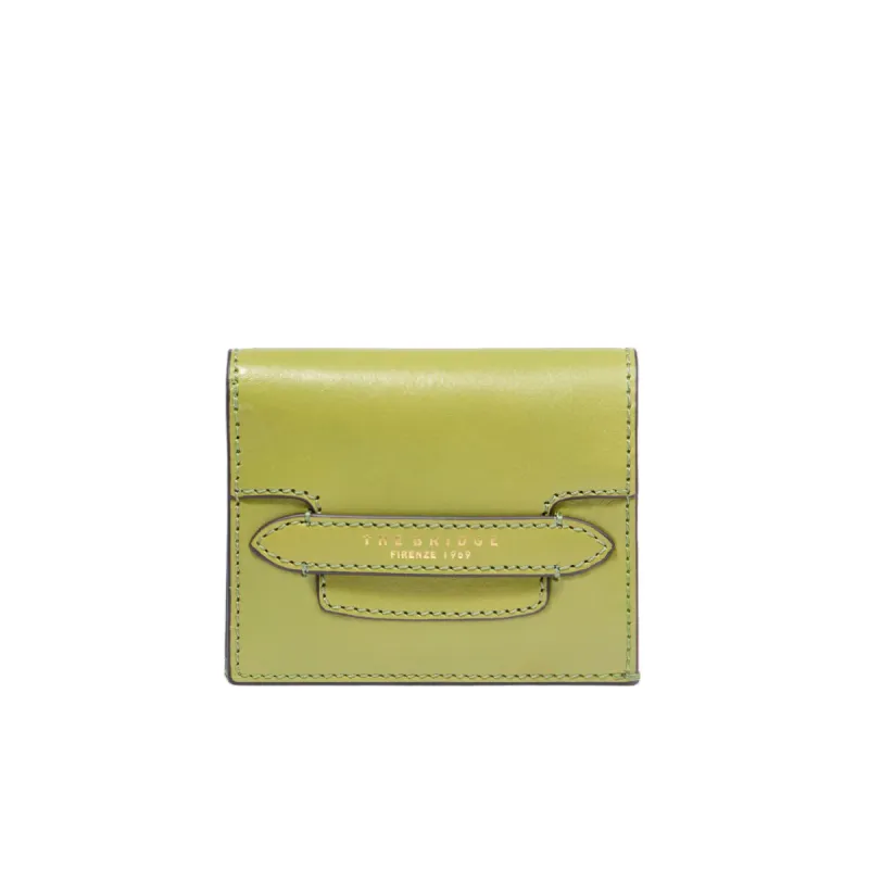 The Bridge Lucrezia small leather women's wallet, Pistachio