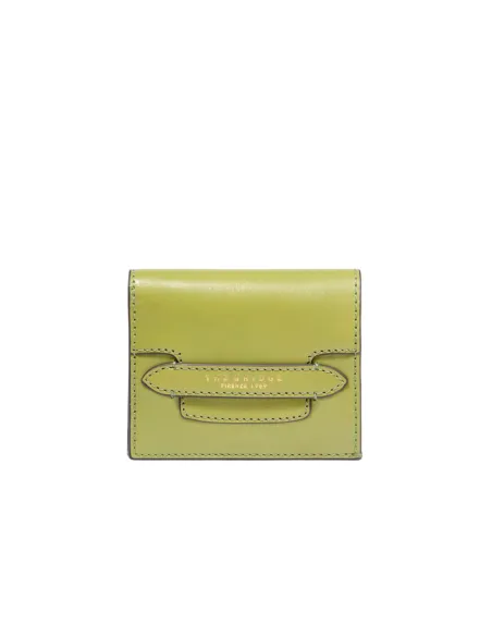 The Bridge Lucrezia small leather women's wallet, Pistachio