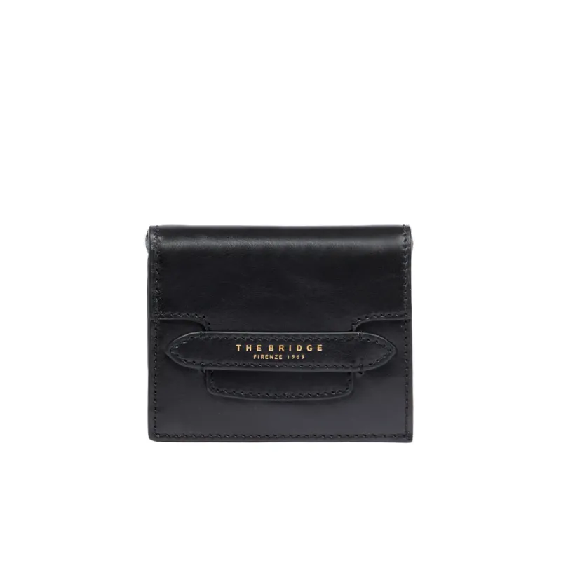The Bridge Lucrezia small leather women's wallet, black