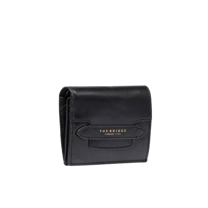The Bridge Lucrezia small leather women's wallet, black 2