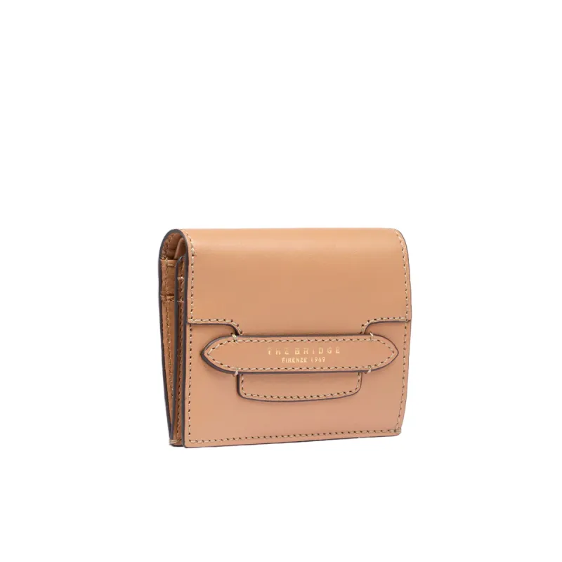 The Bridge Lucrezia small leather women's wallet, Marzipan 2