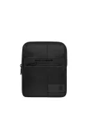 Piquadro Wollem iPad®mini pocket crossbody bag in fabric, black