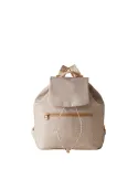 Borbonese women's backpack in recycled fabric with flap closure, sand