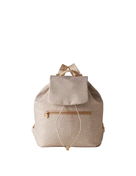 Borbonese Jet Damenrucksack mit Klappe, sand