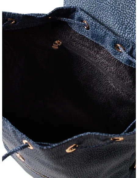 Borbonese Damenrucksack mit Klappe, denim