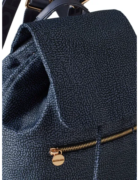 Borbonese Damenrucksack mit Klappe, denim