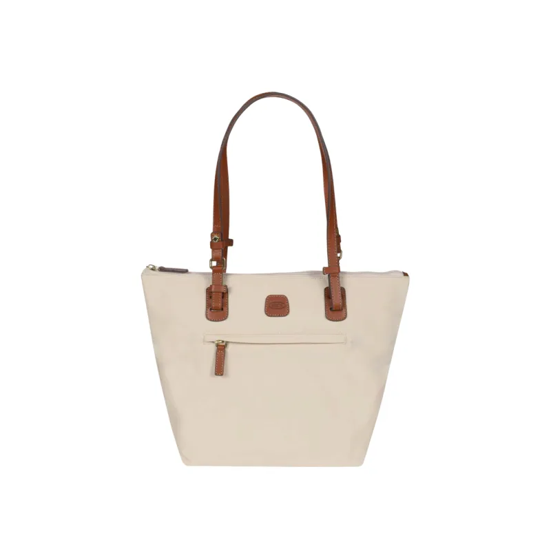 Mittlere Einkaufstasche aus Stoff und Leder X-Collection,...