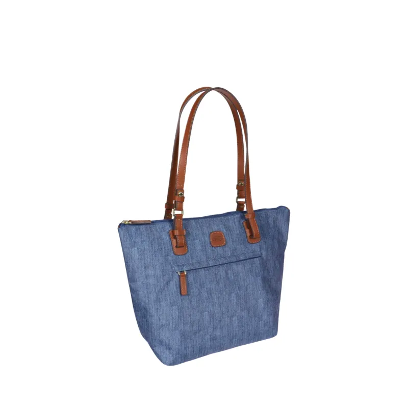 Shopping Media in tessuto e pelle X-Collection, jeans 2