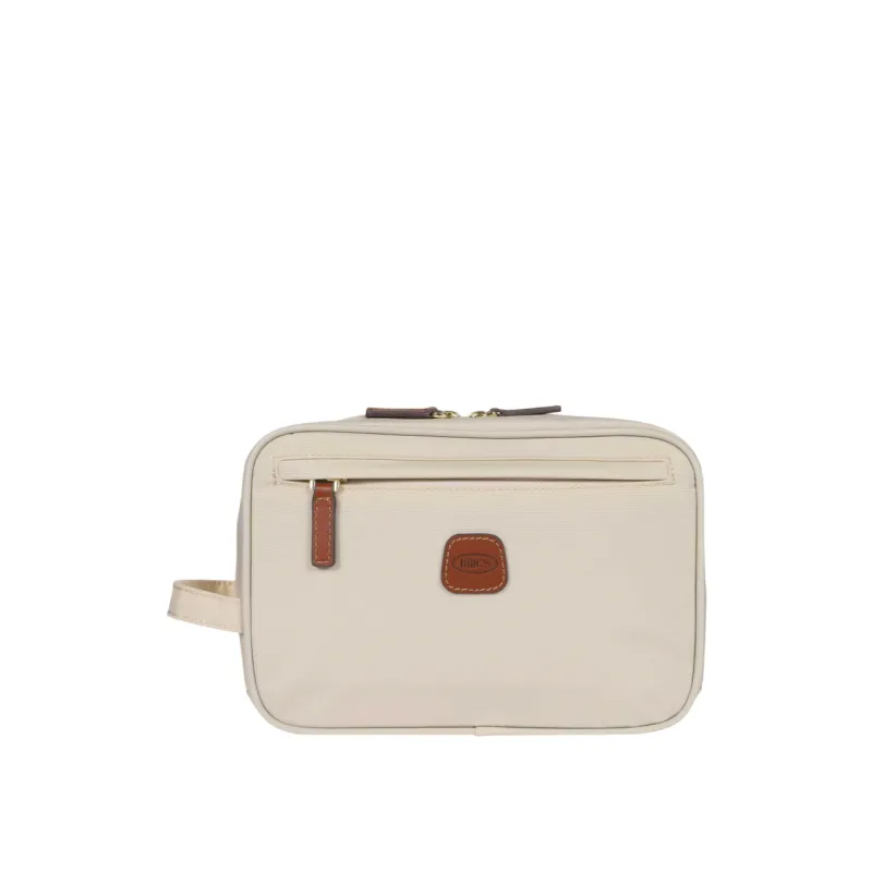Necessaire in tessuto e pelle Brics X-Collection, beige
