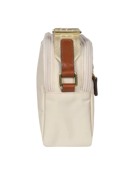 Brics Umhängetasche aus recyceltem Nylon, beige