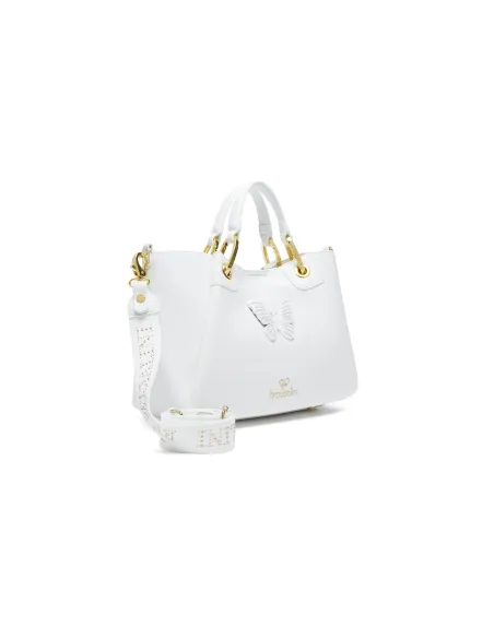 Mittlere Tasche mit zwei Henkeln Braccialini Amy Bijoux, weiß