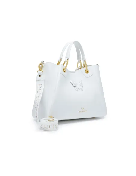 Borsa a mano Braccialini Amy, Bijoux, bianca